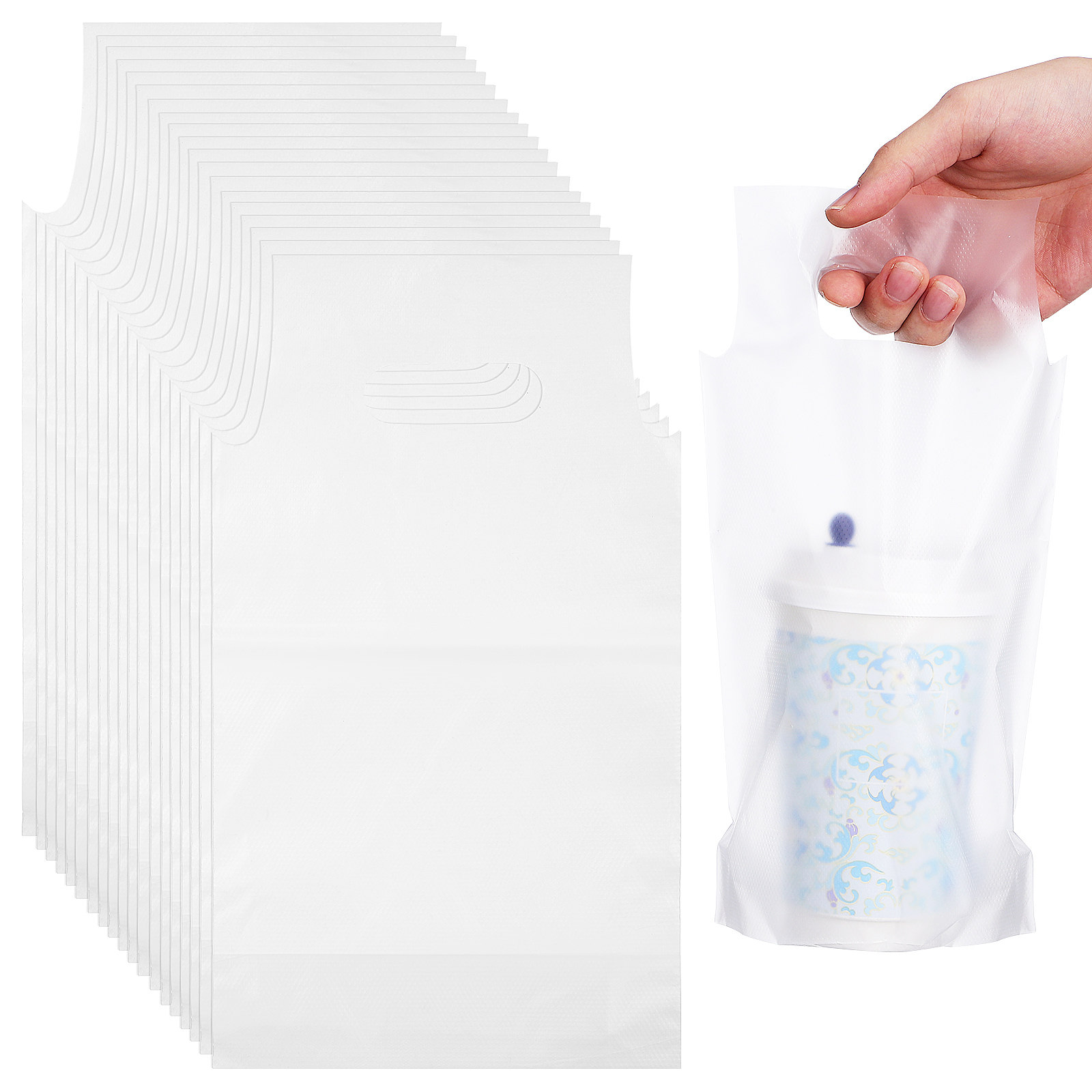 Coffee Tea With Milk - 500 Sacos Transparentes para Bebidas para