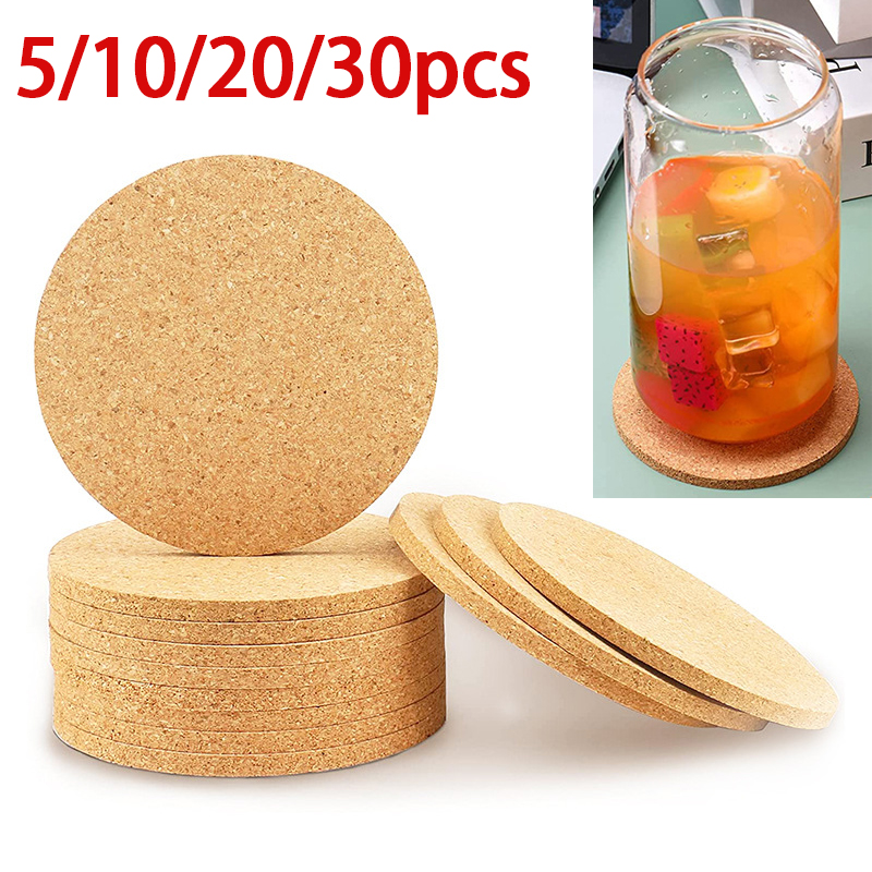 Xbloom Coffee Tea - 5/10/20/30PCS Porta-copos Redondos de Cortiça Natural