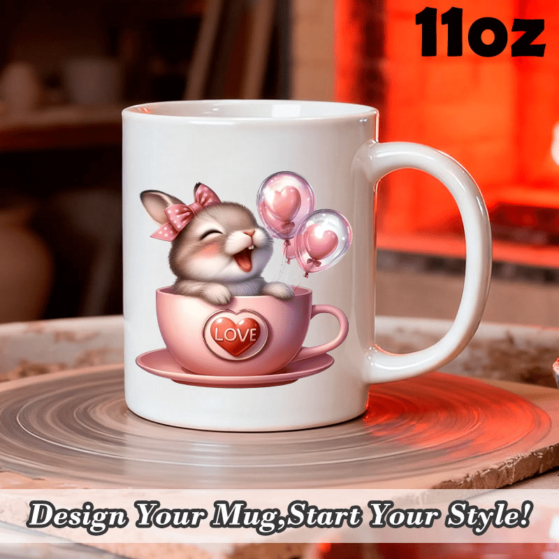 Caneca de Chá em Cerâmica Rosa - Coffee Tea Name avaliação e preço