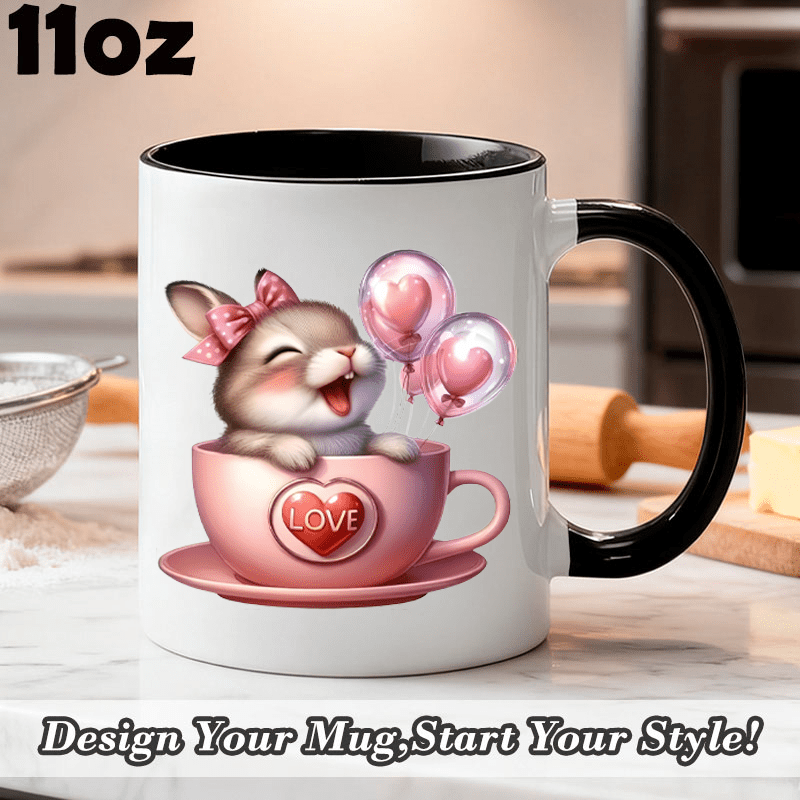 Caneca de Chá em Cerâmica Rosa - Coffee Tea Name avaliação e preço