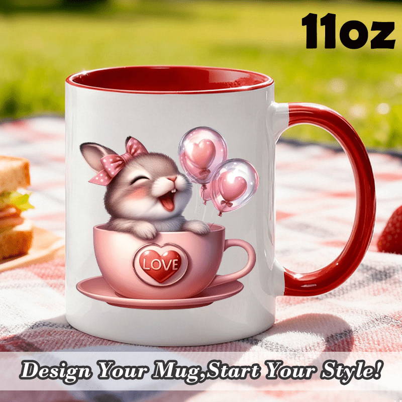 Caneca de Chá em Cerâmica Rosa - Coffee Tea Name avaliação e preço