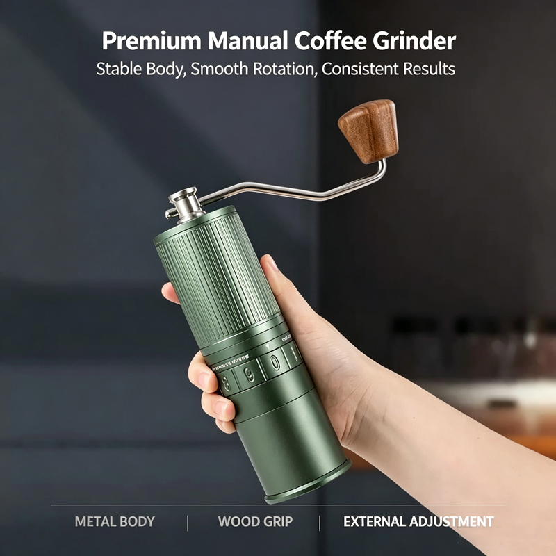 Moedor de café manual, moedor  - Burr Hand Grinder avaliação e preço