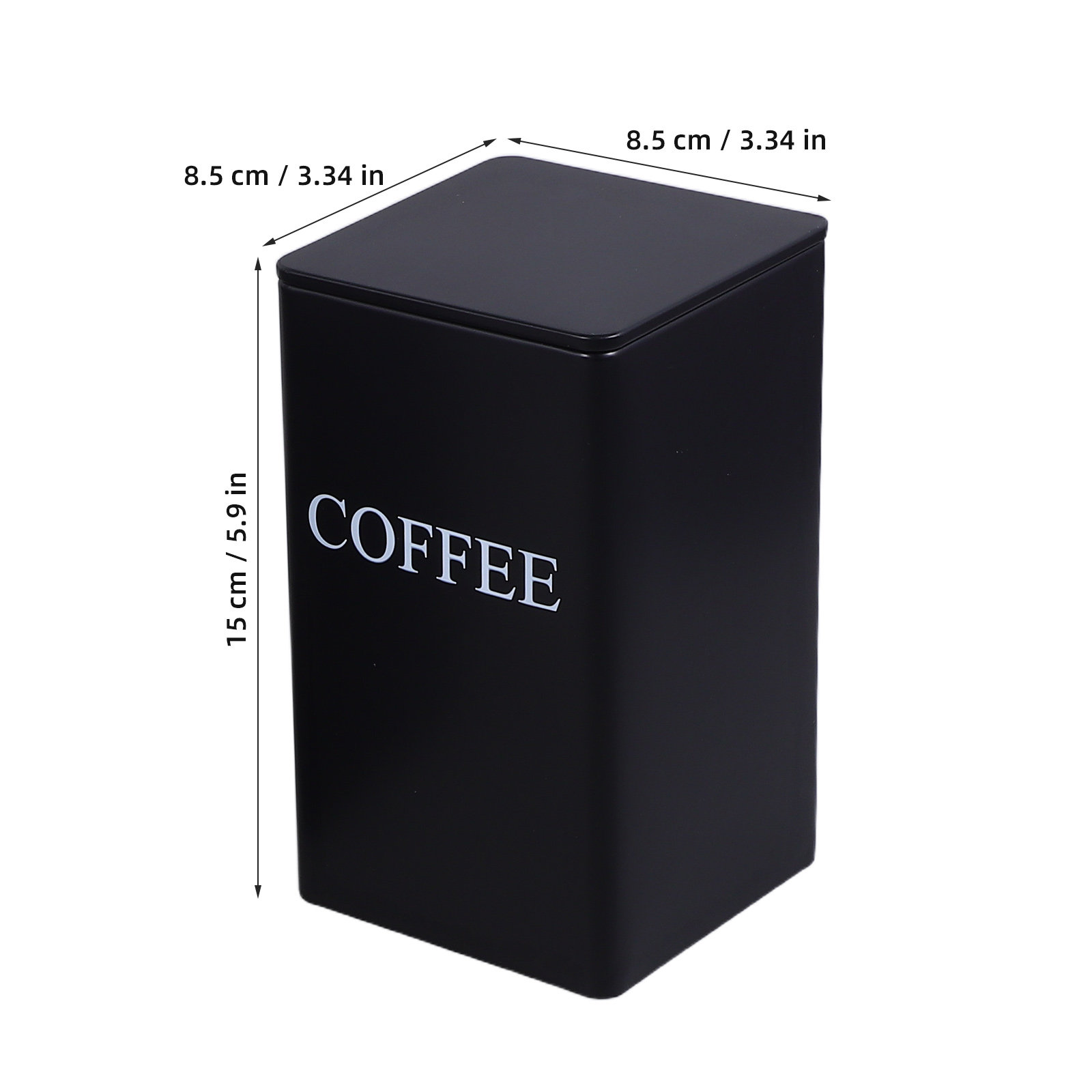 3 recipientes de metal pretos  - Coffee Tea Sugar avaliação e preço