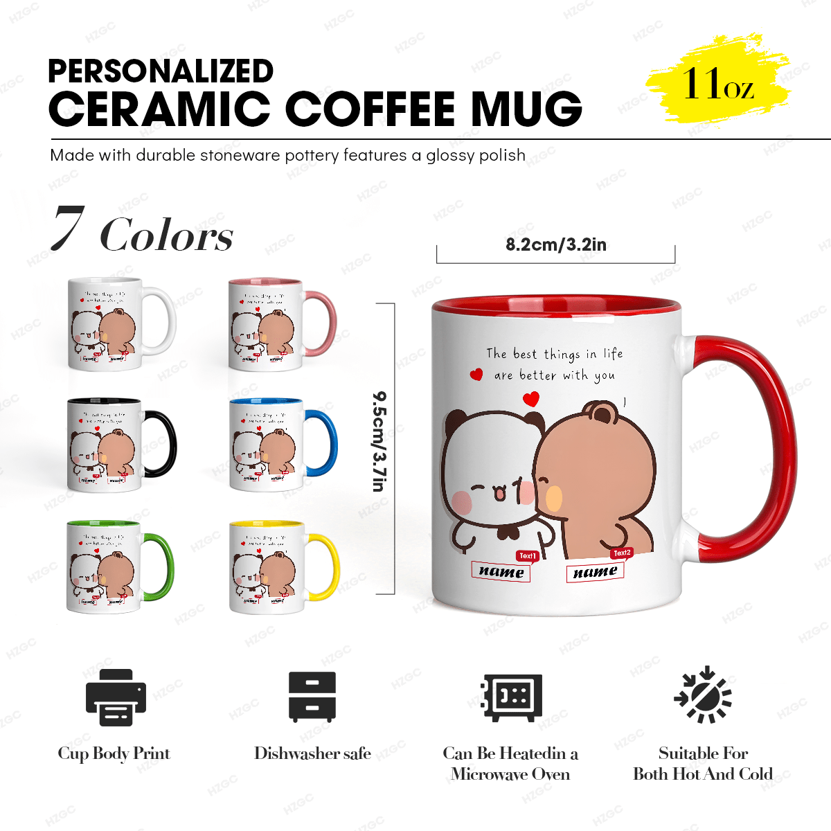 1 Caneca de cerâmica personali - Coffee Tea Name avaliação e preço