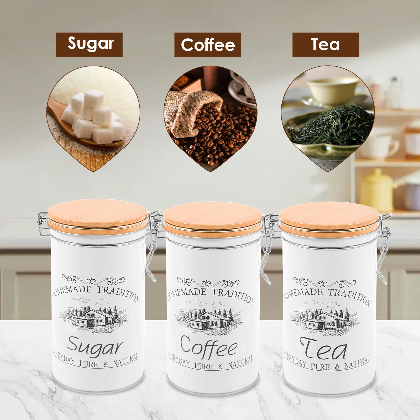 3 pçs/set chá café açúcar vasi - Coffee Tea And Sugar Set avaliação e preço
