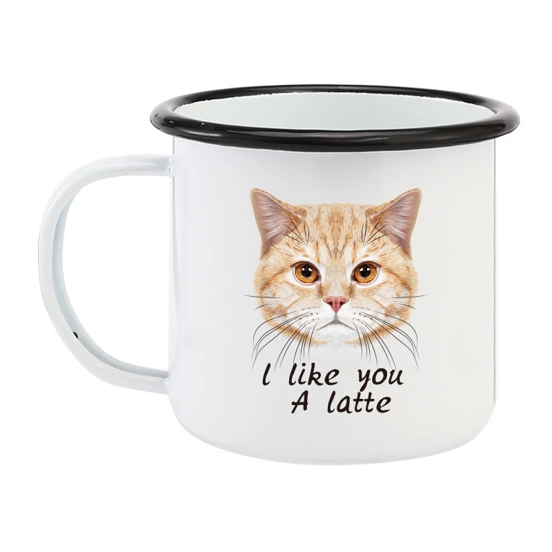 Caneca de Café Esmaltada 350ML - Coffee Tea Name avaliação e preço